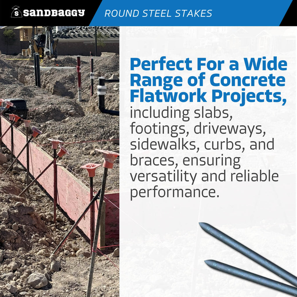 24 inch round concrete formwork stakes