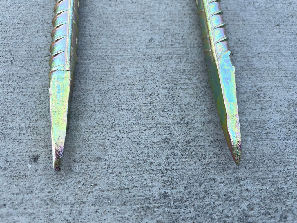 1/2" diameter rebar anchors - sharp ends