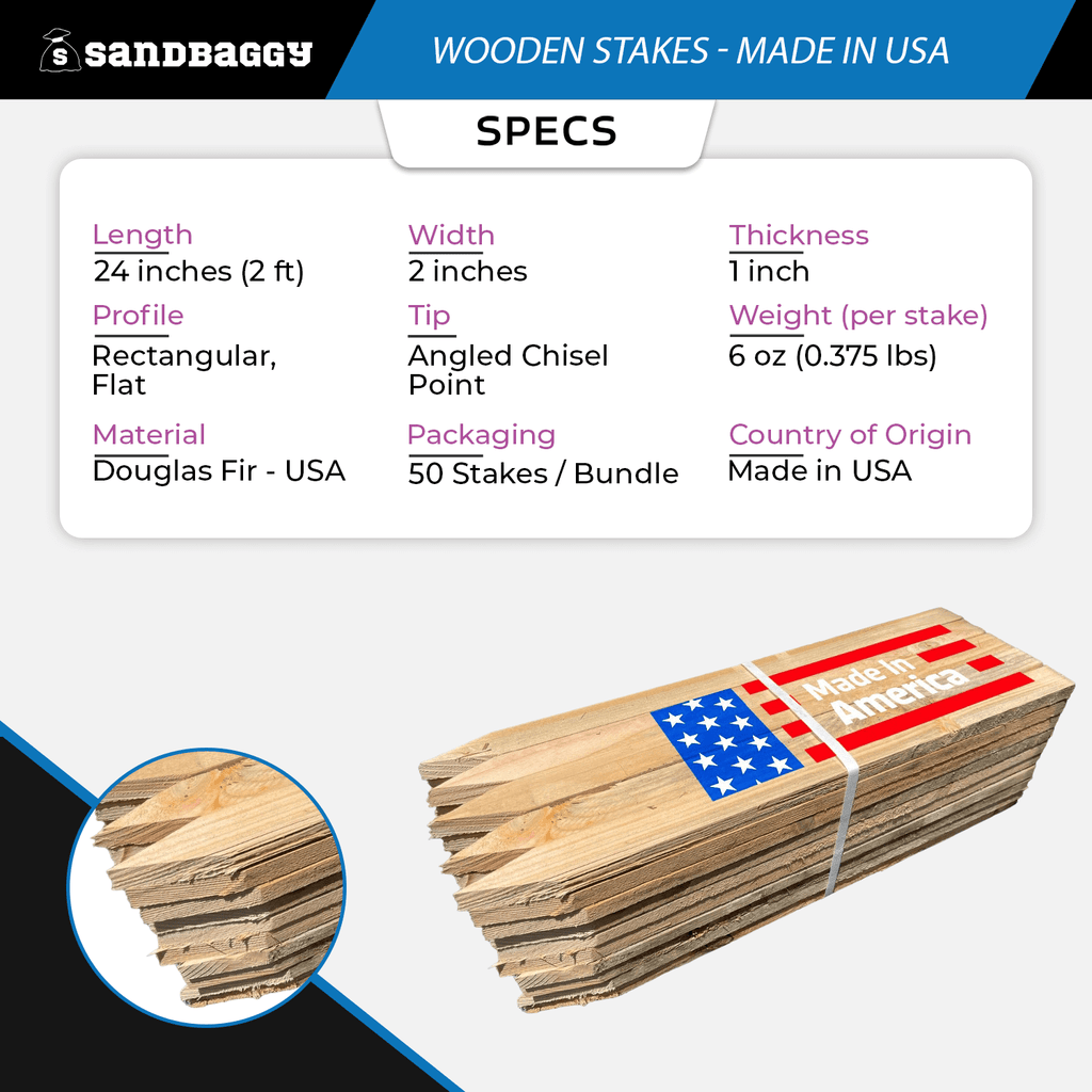 24 inch douglas fir stakes specifications