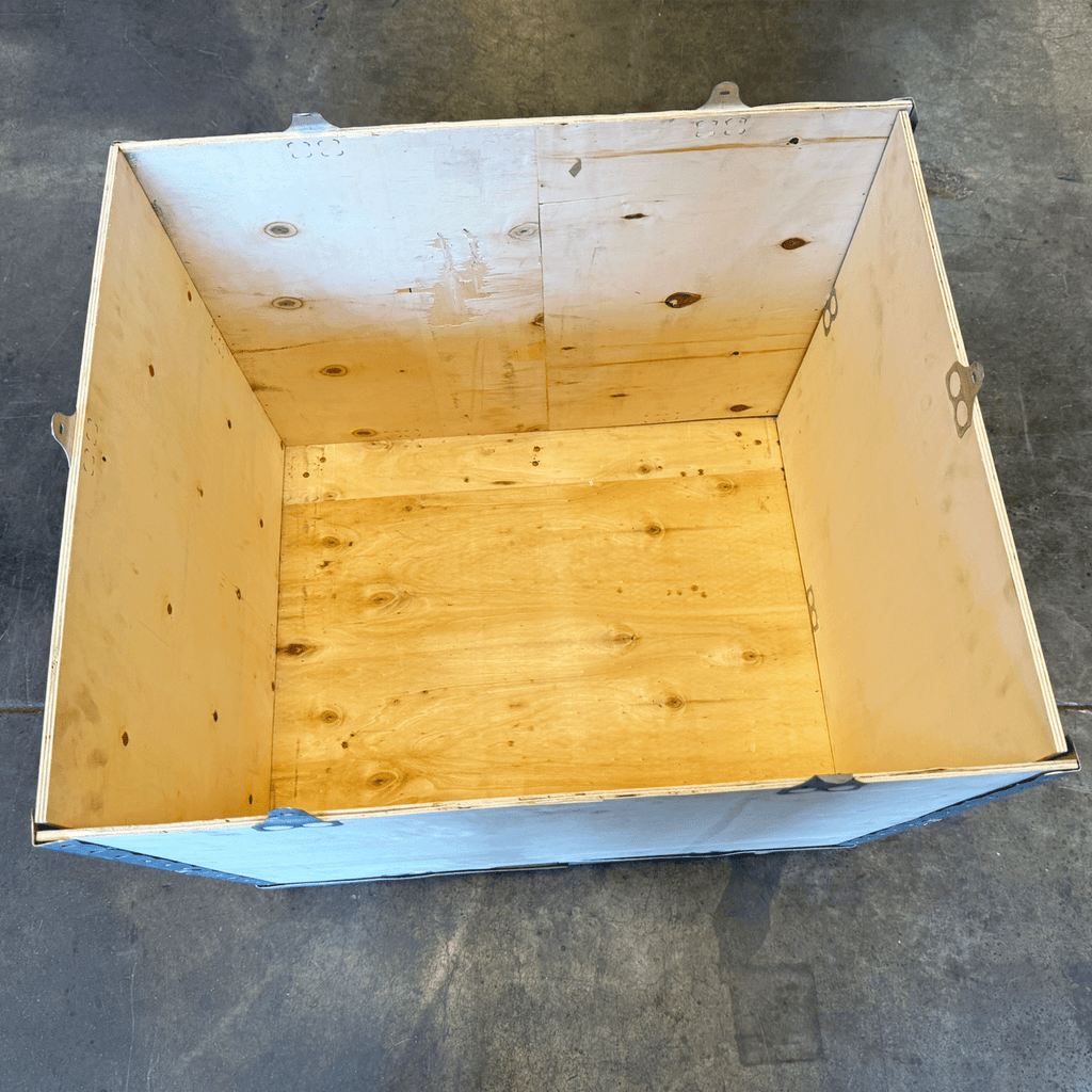 square wood crate box