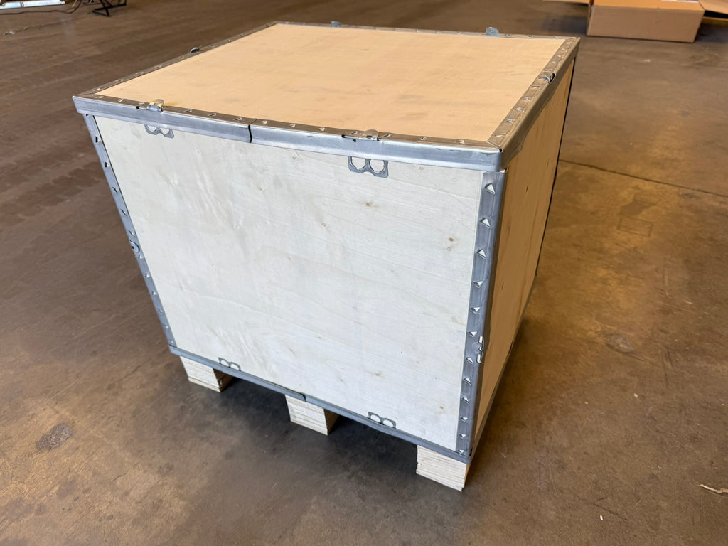 Collapsible Wood Crate with Lid (24" x 20" x 20")