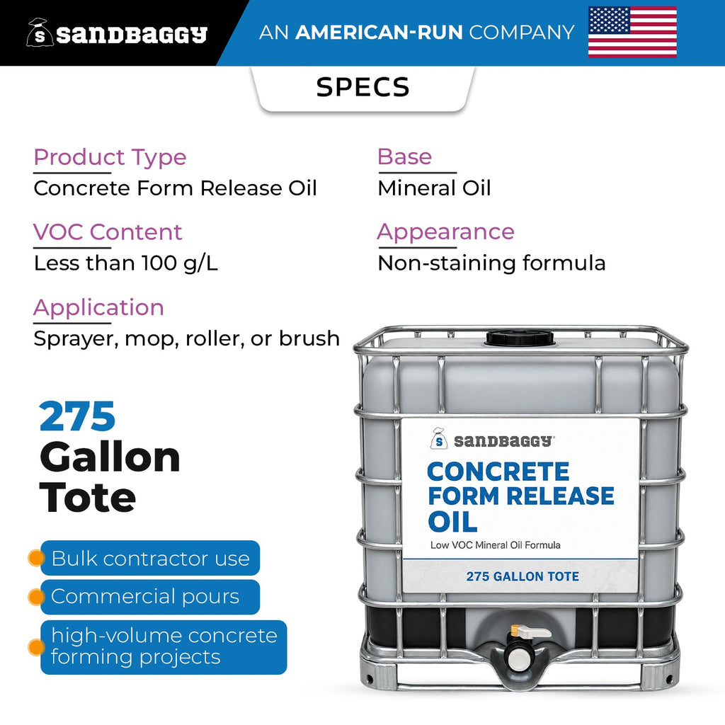275 Gallon Tote Concrete Form Release Oil