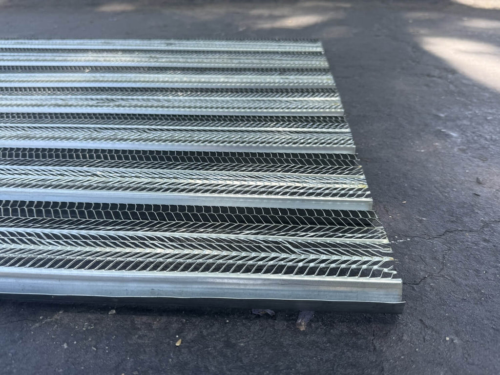 27" x 50" Metal Rib Stay Form Sheets – Galvanized Concrete Forming Sheets