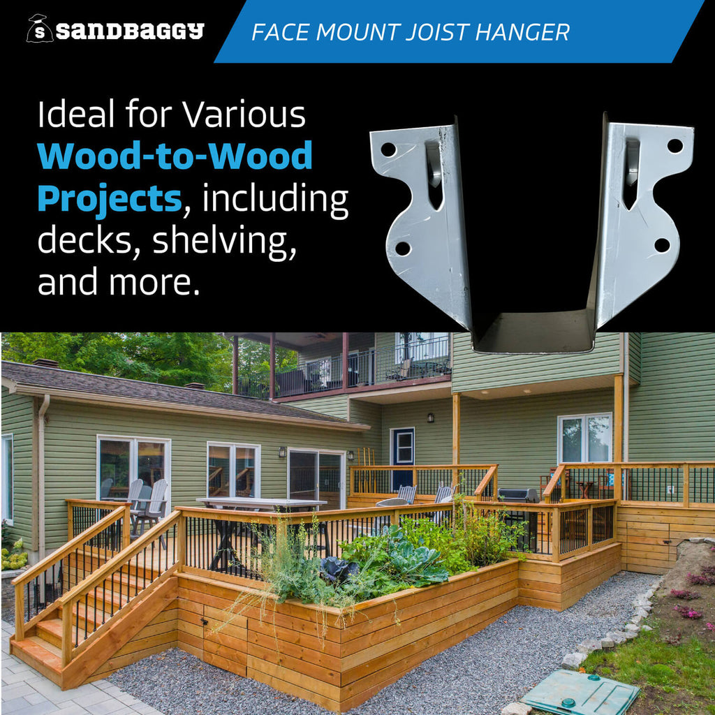 Face Mount Joist Hanger for 2x4 Nominal Lumber (Galvanized Steel)