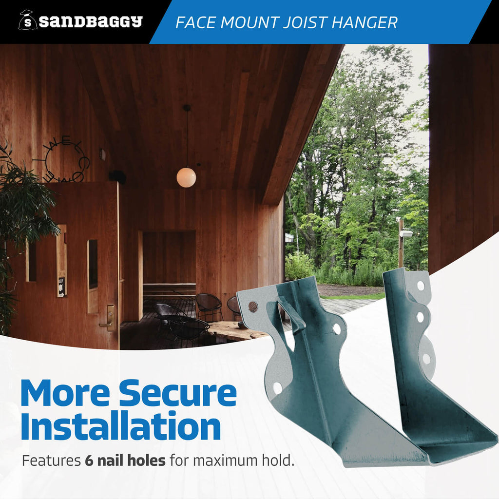 Face Mount Joist Hanger for 2x4 Nominal Lumber (Galvanized Steel)