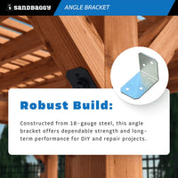 2" x 1-1/2" x 1-3/8" Galvanized Angle Bracket - 18 Gauge Steel