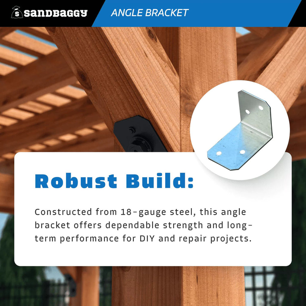 2" x 1-1/2" x 1-3/8" Galvanized Angle Bracket - 18 Gauge Steel