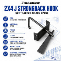 2x4 J Strongback Hooks Specs