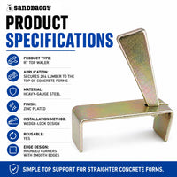 RT Top Waler – 2x4 Concrete Form Bracket