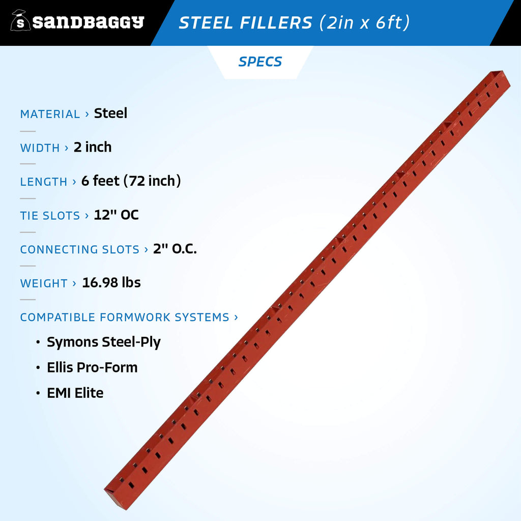 2" x 6 ft Steel Fillers for sale