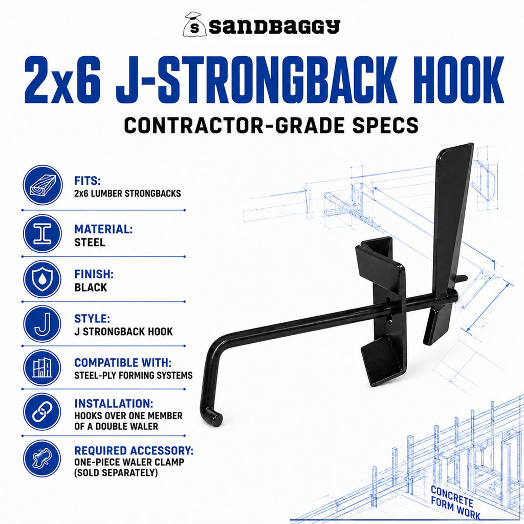 2x6 J Strongback Hooks Specs