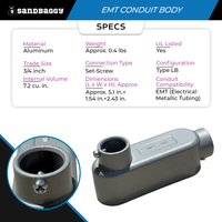 EMT conduit body UL listed specs