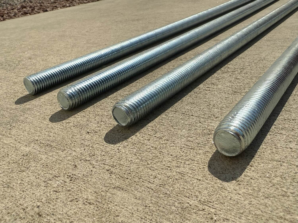 3/4" x 3 ft Threaded Rod - Galvanized (Zinc Plated)
