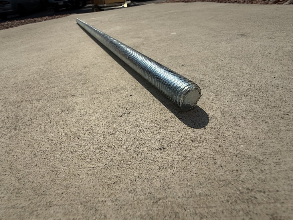 3/4" x 3 ft Threaded Rod - Galvanized (Zinc Plated)
