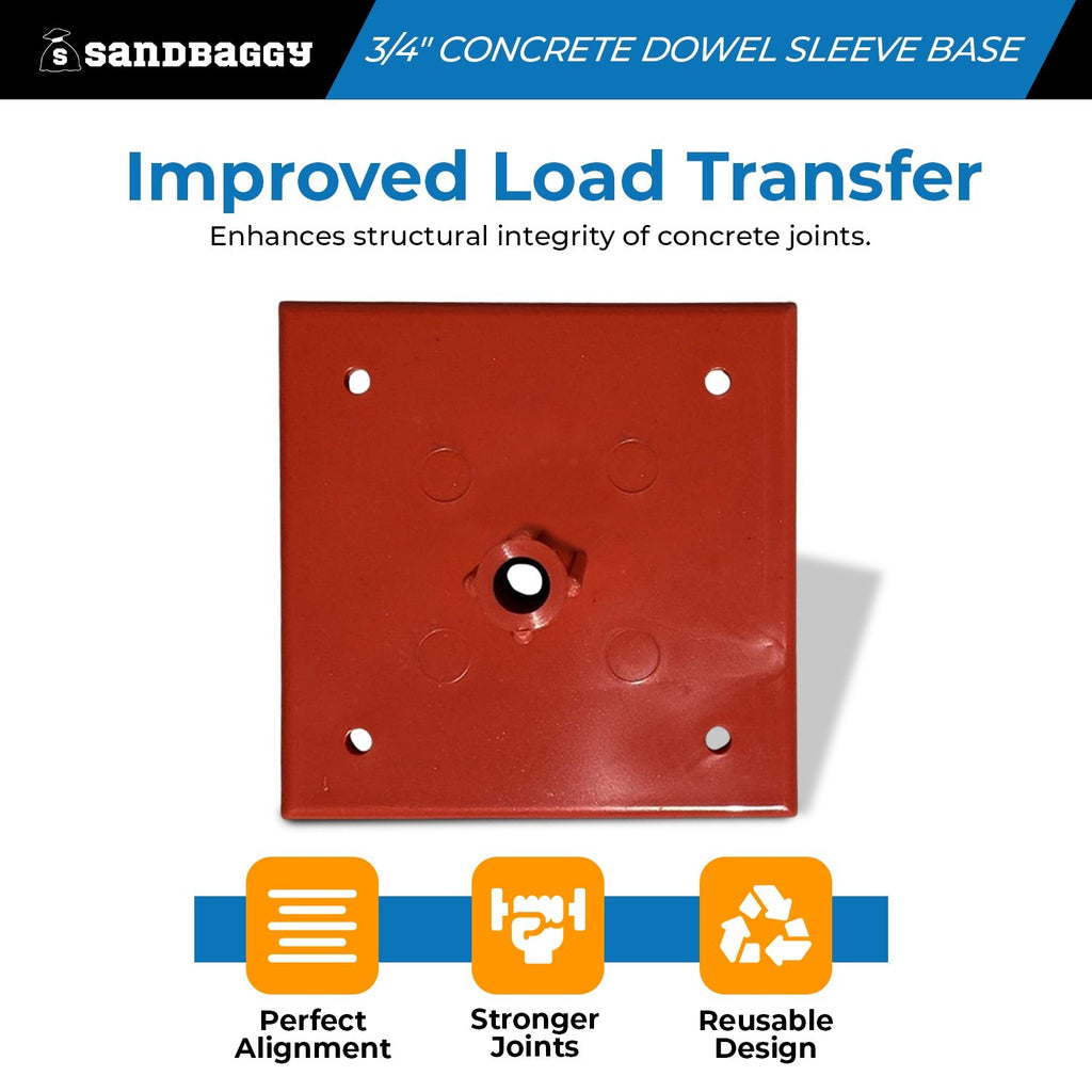 3/4" Concrete Dowel Sleeve Base - Concrete Joint Alignment