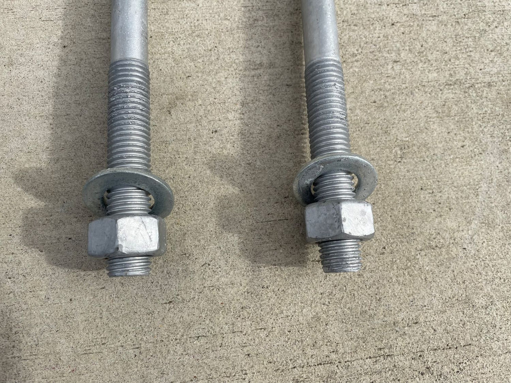 3/4" x 10" Threaded Concrete Anchor L-Bolts (Nuts & Washers Included) - Galvanized