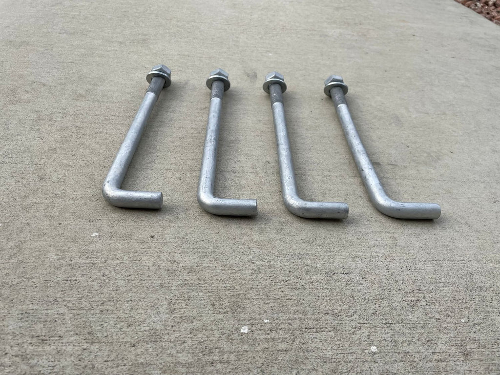 3/4 inch x 12 inch concrete bent anchor bolts galvanized