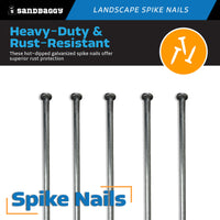 12" landscape spikes - hot dipped galvanized