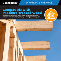 12" landscape spikes - compatible with pressure treated wood