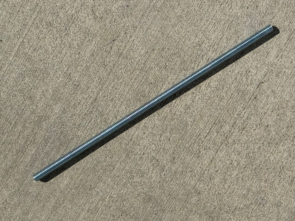 3/8" x 1 ft Threaded Rod - Galvanized (Zinc Plated)