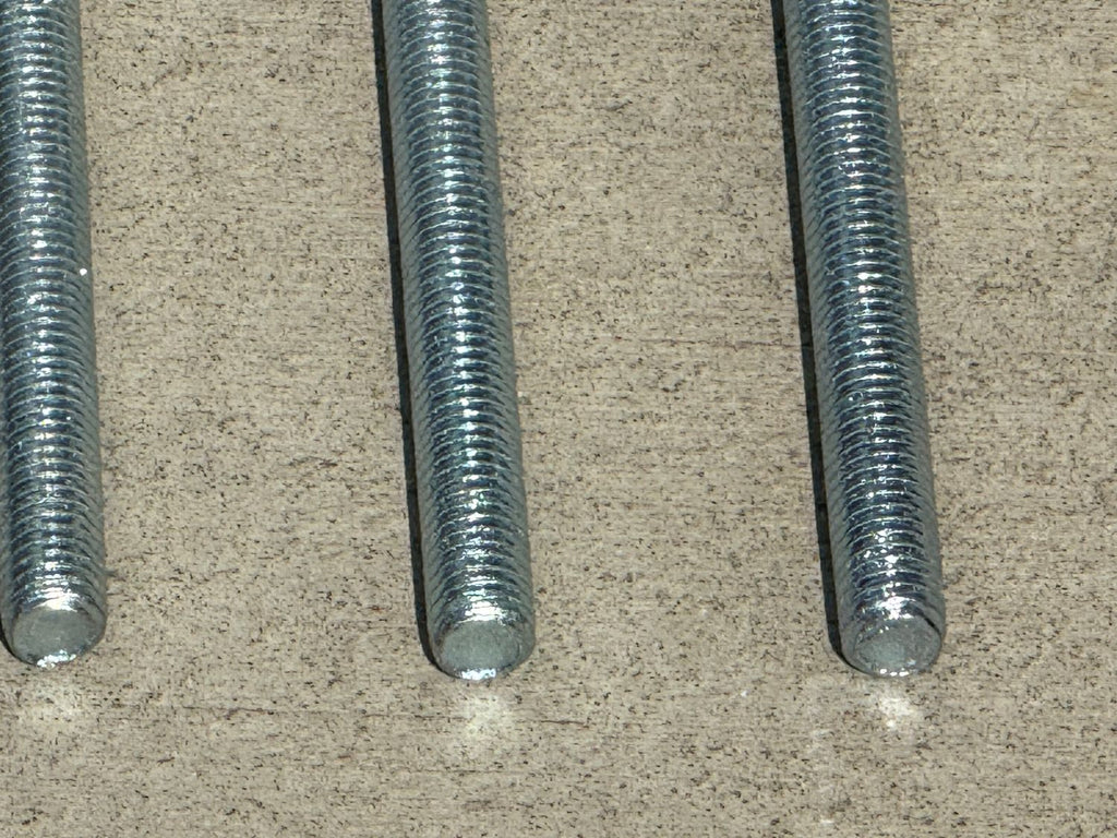 3/8" x 1 ft Threaded Rod - Galvanized (Zinc Plated)