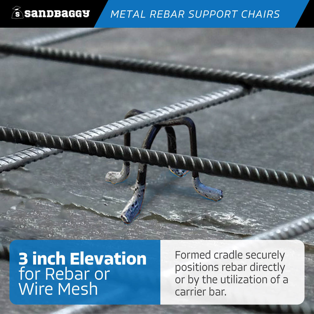 3 inch metal rebar chairs - elevate rebar