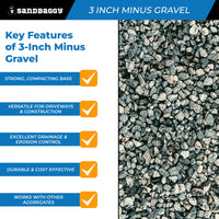 3 Inch Minus Gravel - Bulk Road Base for Driveways & Construction