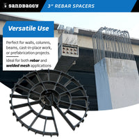 3" rebar spacer wheel - rebar and welded mesh