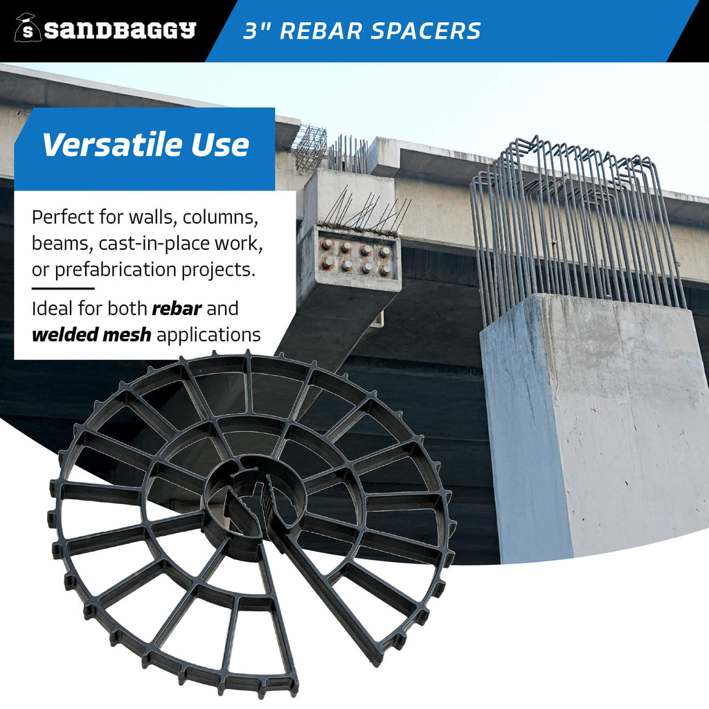 3" rebar spacer wheel - rebar and welded mesh