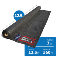 3 oz Non-Woven Geotextile Filter Fabric (12.5ft x 360ft)