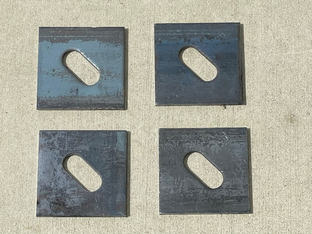 3" x 3" Slotted Square Plate Washer - 5/8" Anchor Bolt Diameter