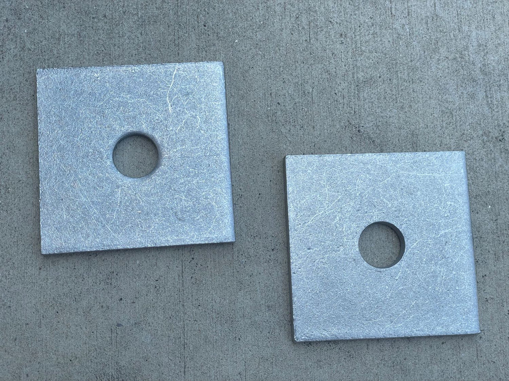 5/8" diameter square plate washers - hot dipped galvanized
