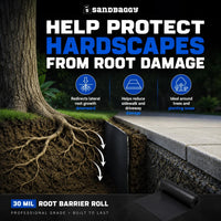 18" x 50' Root Barrier Fabric Roll | 30 Mil HDPE
