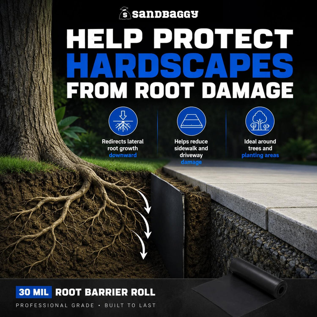 18" x 50' Root Barrier Fabric Roll | 30 Mil HDPE