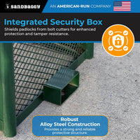 35"x17.5"x51.5" Backflow Security Cage – Backflow Preventer Enclosure (Green)