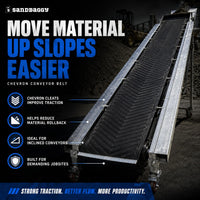 32 in x 10 ft chevron conveyor belt