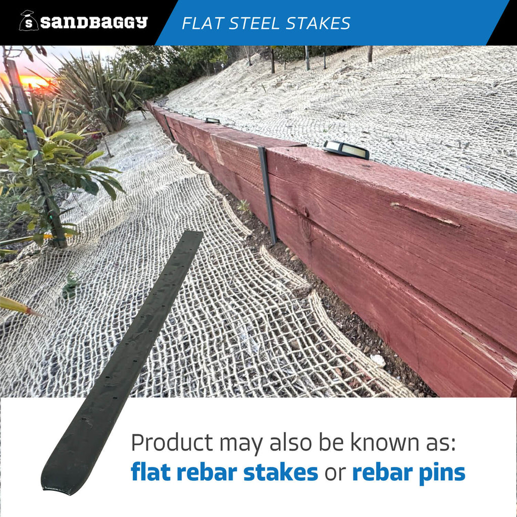 36" flat rebar stakes - rebar pins