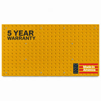 Yellow 3' x 5' cast-in-place ADA tile with truncated domes