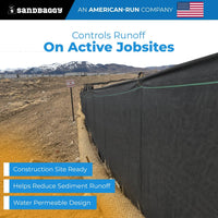 3 ft x 100 ft Non-Woven Geotextile Silt Fence Roll – 4 oz Erosion Control Barrier – USA Made