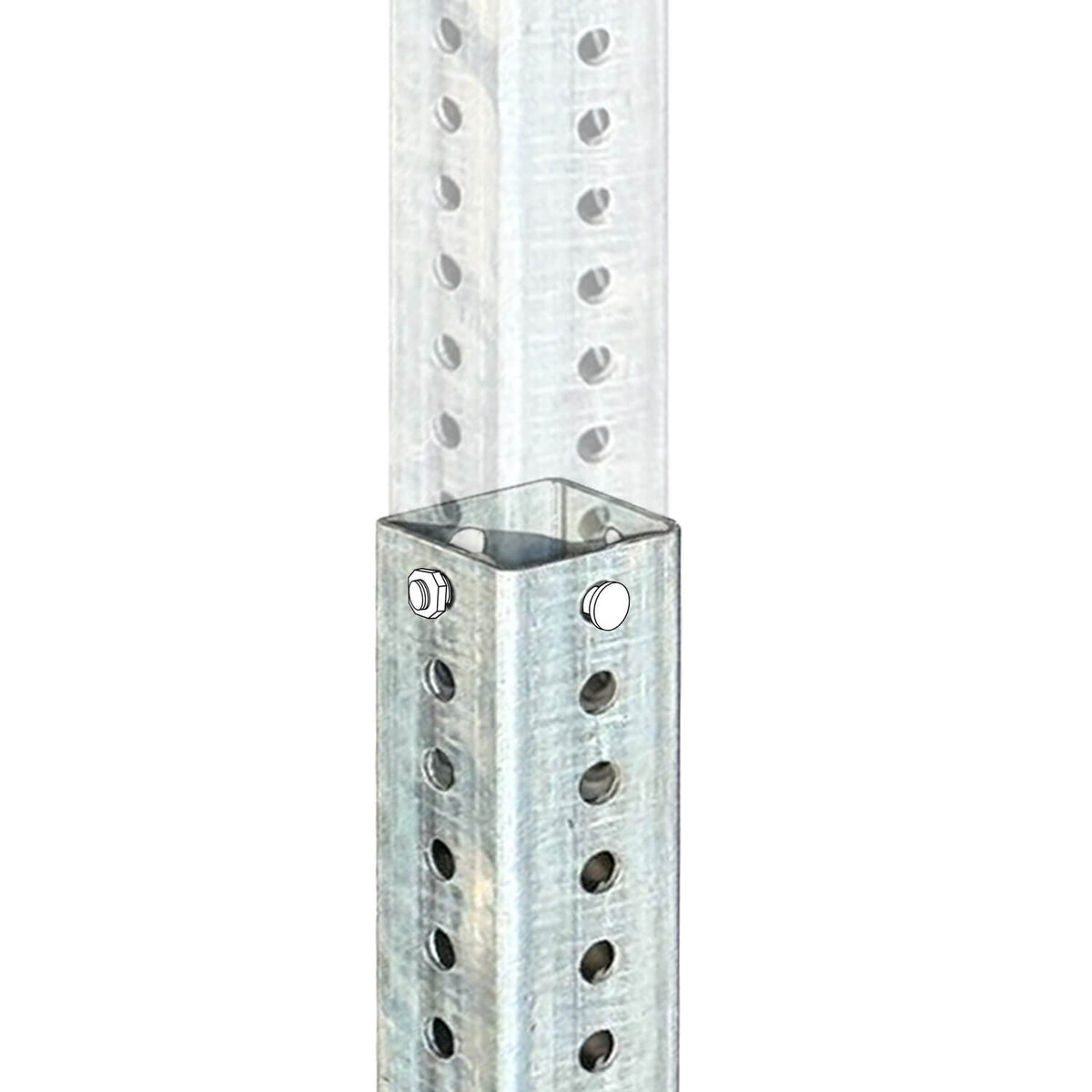 Breakaway Sign Post Base 3 ft Breakaway Square Sign Post Base (Galvanized) – Sandbaggy
