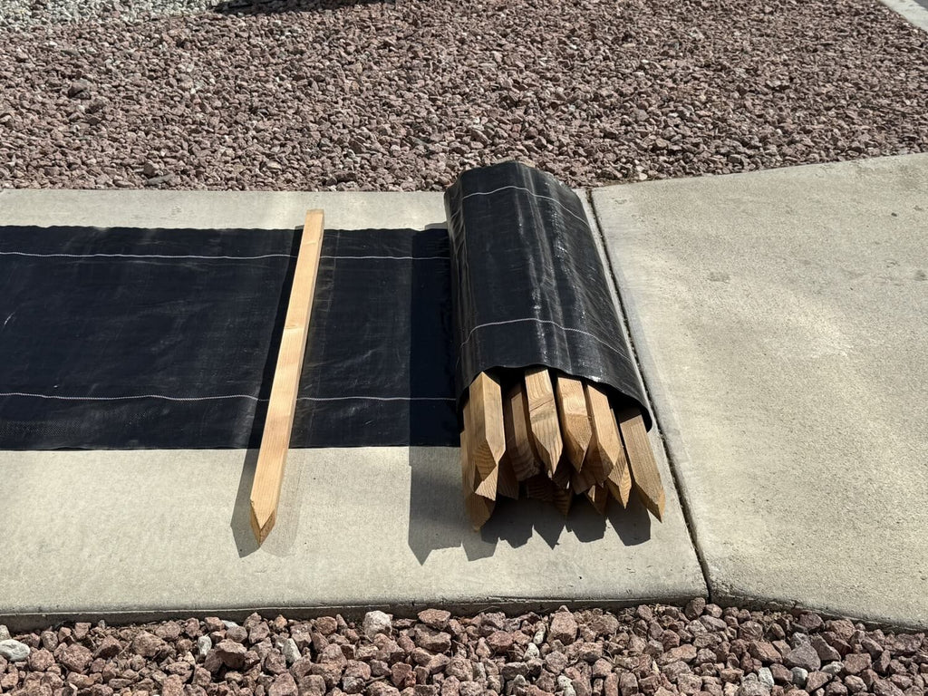 3 ft x 100 ft DOT Black Silt Fence with Wood Stakes (4 ft) - Sediment and Erosion Control - Made in USA