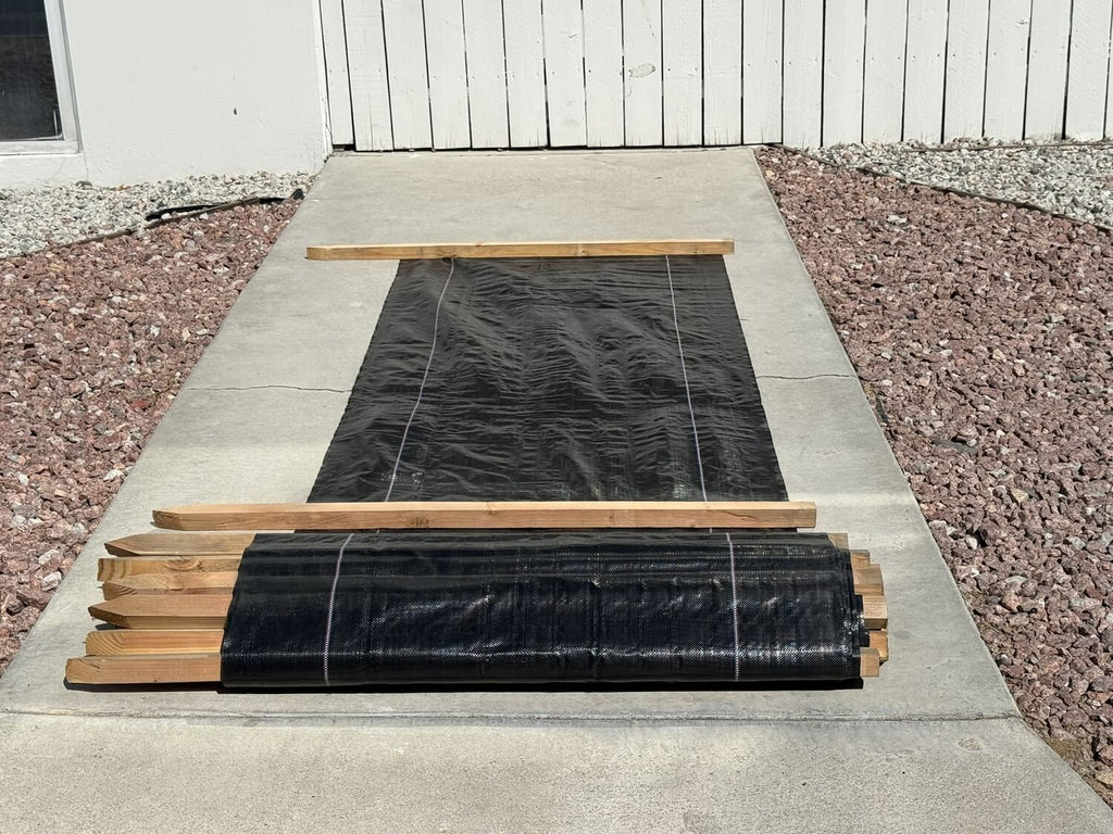 3 ft x 100 ft DOT Black Silt Fence with Wood Stakes (4 ft) - Sediment and Erosion Control - Made in USA