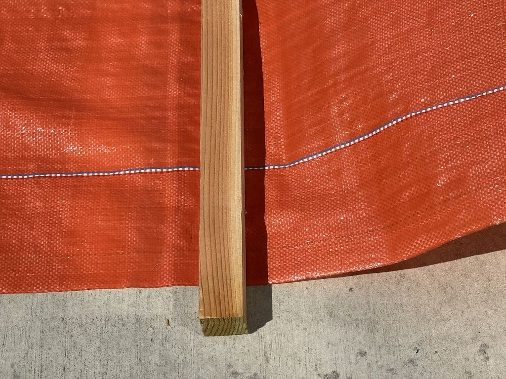 3 ft x 100 ft DOT Orange Silt Fence with Wood Stakes (4 ft) - Sediment and Erosion Control - Made in USA