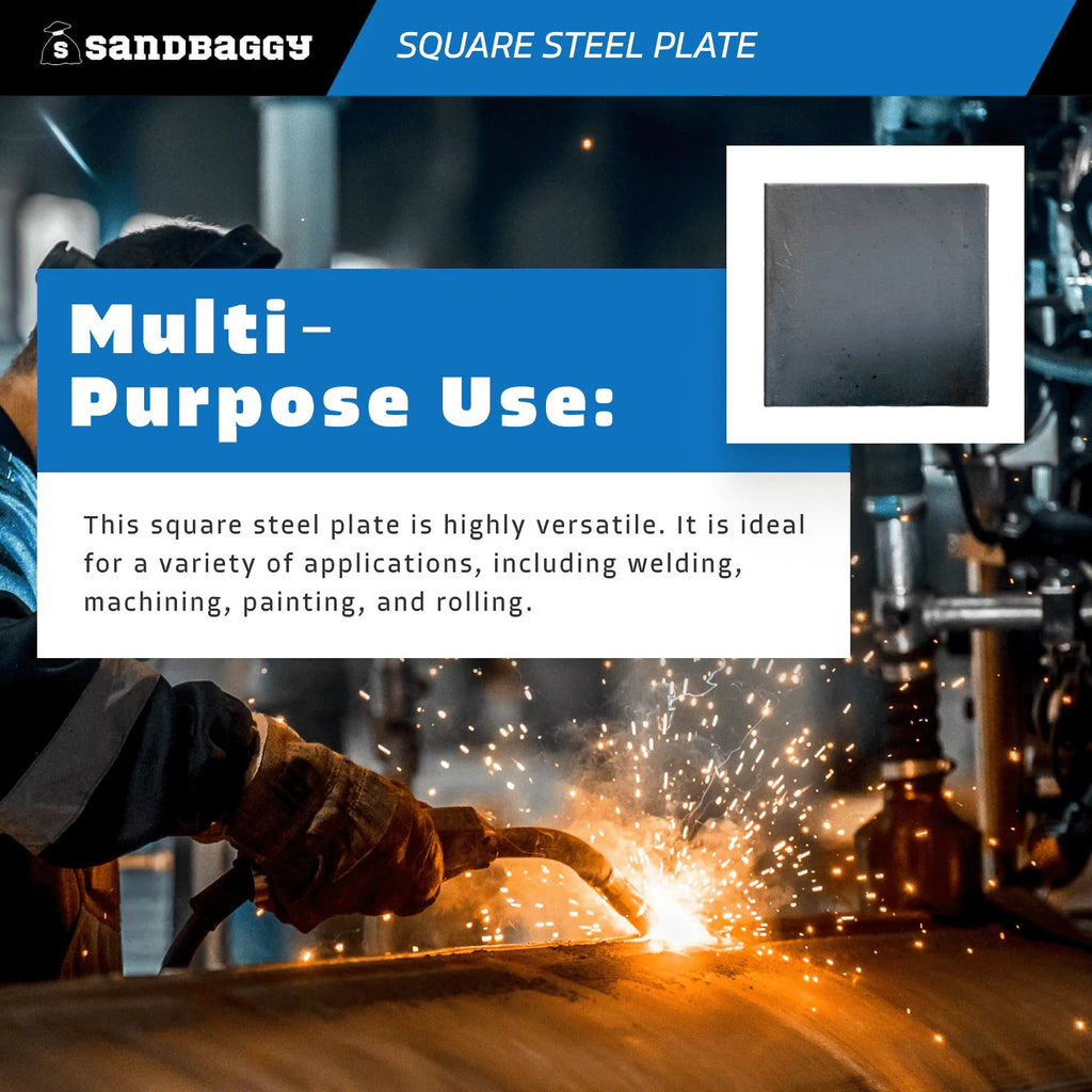 3” x 3” x 3/16” Square Steel Plate - Multi Purpose