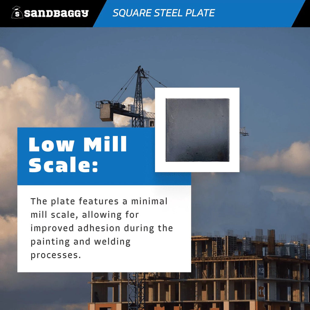 3” x 3” x 3/16” Square Steel Plate - Low Mill