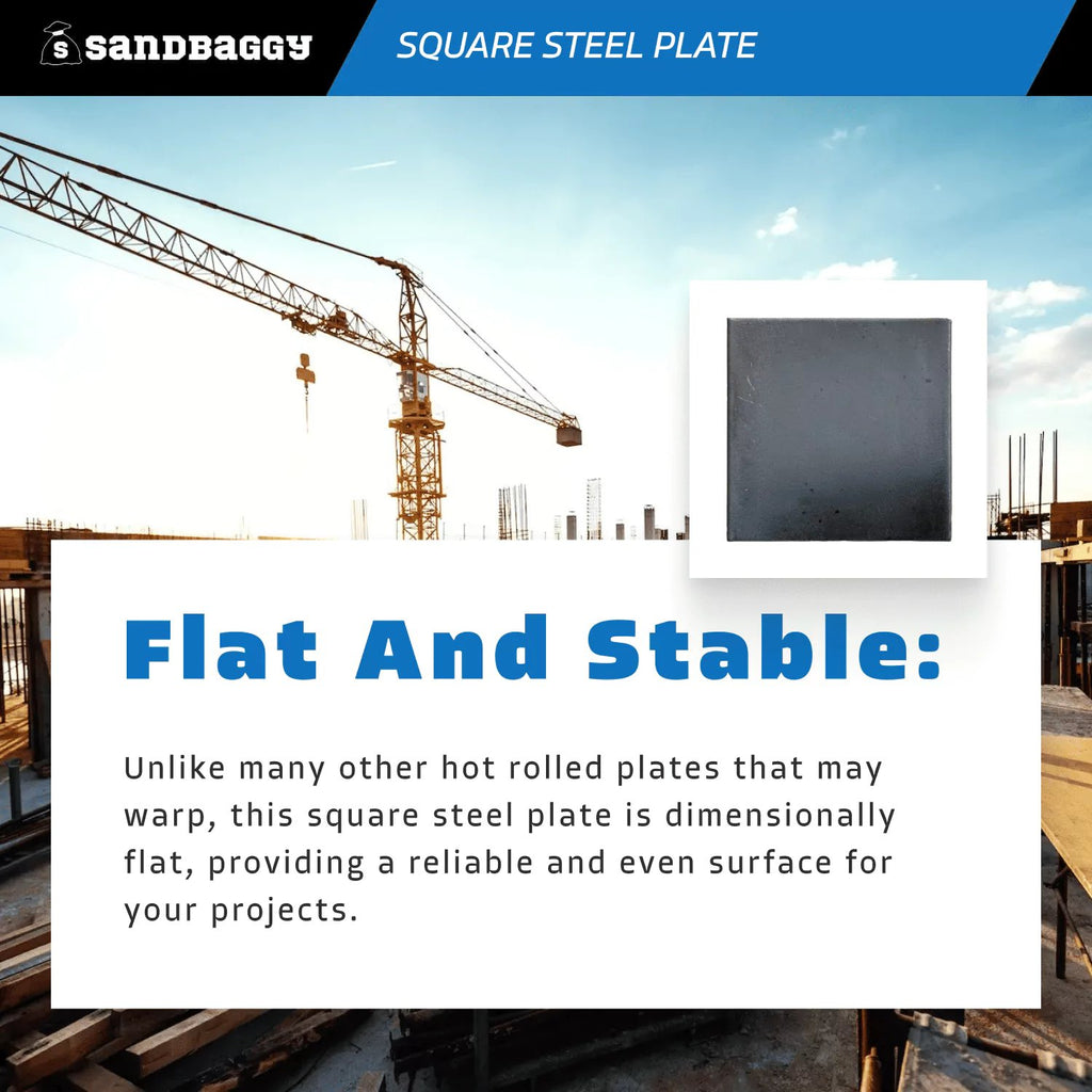 Flat 3” x 3” x 3/16” Square Steel Plate