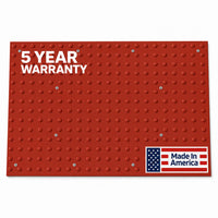 3x4 Red Cast in Place ADA Tile - USA Made