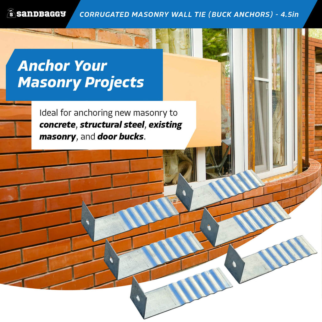 4-1/2" buck anchors - masonry