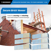 4-1/2" buck anchors - brick veneer