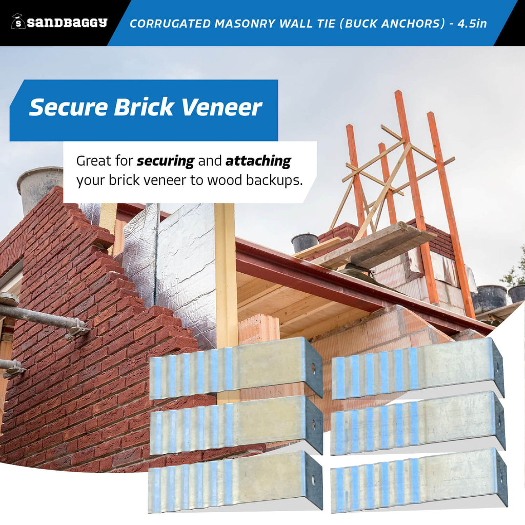 4-1/2" buck anchors - brick veneer